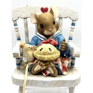 Mouse Tales Little Jack Horner 1995 VTG 160652 Little Mouse Wooden Chair Pie